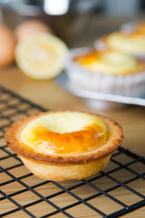 freshly baked cheese tart