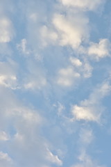 Blue sky with clouds closeup