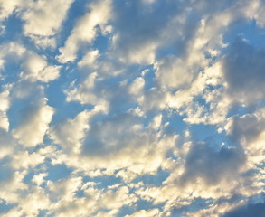 Fototapeta premium Blue sky with clouds closeup
