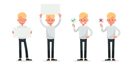 Set of Businessman character vector design. no38