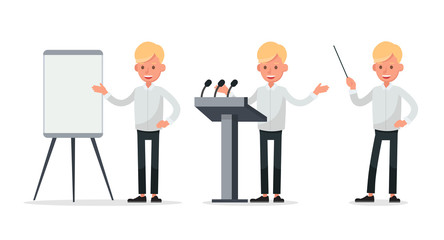 Set of Businessman character vector design. no39