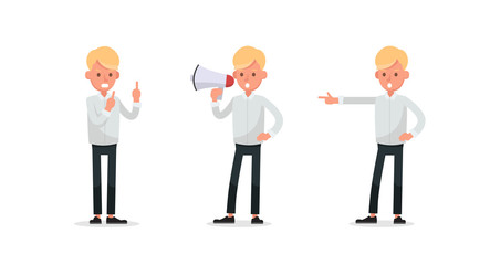 Set of Businessman character vector design. no40