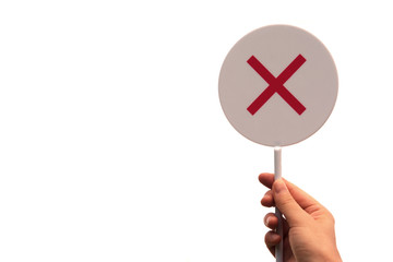 プラカード　バツ   
