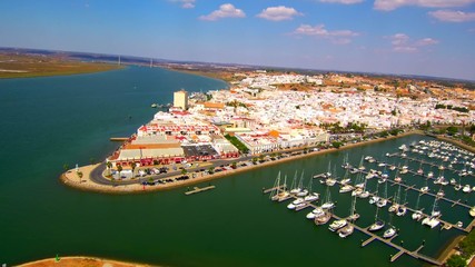 Drone in Ayamonte, Huelva. Andalusia, Spain.