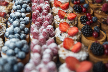 various fruit tarts