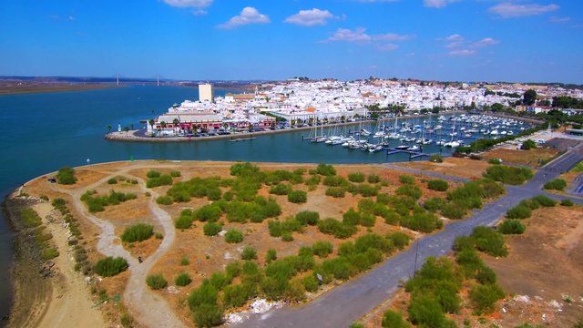 Drone in Ayamonte, Huelva. Andalusia, Spain.