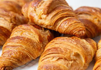 Close up of Fresh Baked Croissants