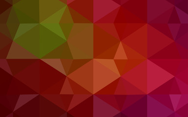 Dark Green, Red vector low poly texture.
