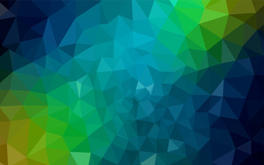 Dark Blue, Yellow vector gradient triangles template.