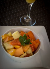 Fruit bowl with Mimosa