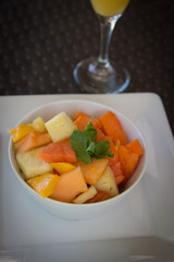 Fruit bowl with Mimosa