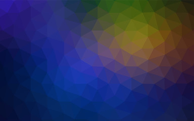 Obraz premium Dark Blue, Yellow vector polygon abstract backdrop.