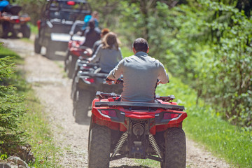 man riding atv vehicle on off road track ,people outdoor sport activitiies theme © FS-Stock
