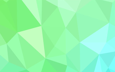 Light Green vector abstract mosaic backdrop.