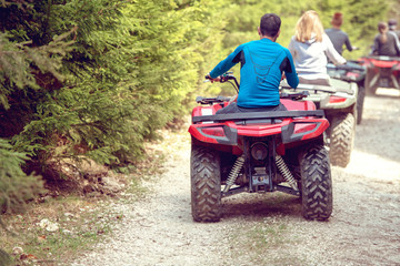 man riding atv vehicle on off road track ,people outdoor sport activitiies theme © FS-Stock