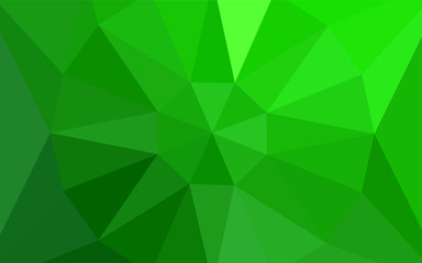 Fototapeta na wymiar Light Green vector gradient triangles texture with a gem in a centre.