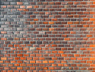Background of new red brick wall. Red brick wall texture grunge background perfect for design purposes. Template or mock up.