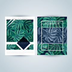 Set of bright and trendy summer posters