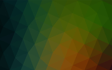 Dark Green, Red vector low poly texture.