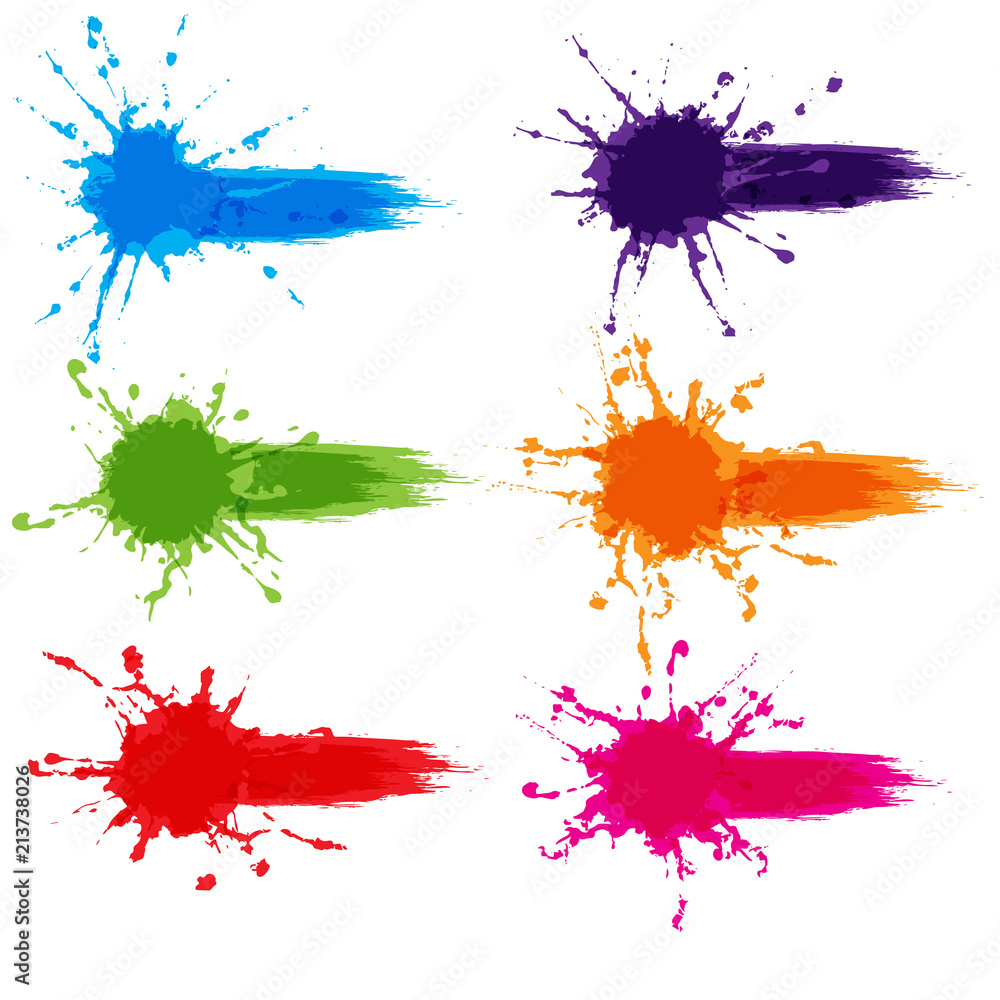 Poster abstract vector splatter pack design background. illustration vector design