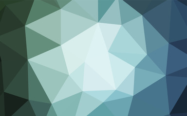 Light Blue, Green vector abstract polygonal background.