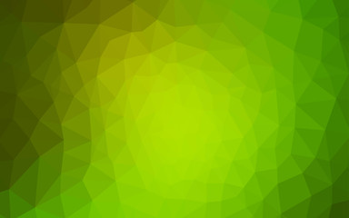 Light Green, Yellow vector abstract polygonal background.