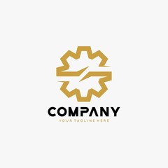 Gear logo design vector