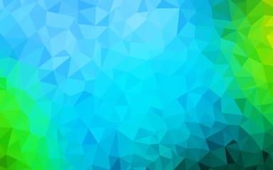 Obraz premium Light Blue, Green vector gradient triangles template.
