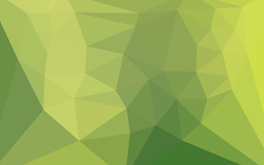 Light Green, Yellow vector triangle mosaic texture with a heart in a centre.