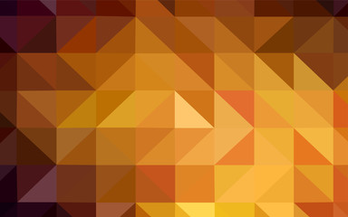 Dark Orange vector shining triangular cover.