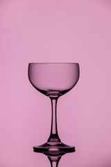 Cocktail glasses pink pastel background