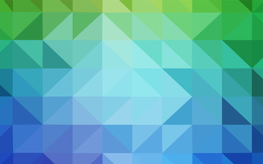 Light Blue, Green vector abstract polygonal background.