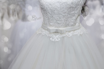 beautiful wedding dress, detail