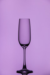 Champagne glasses violet pastel background