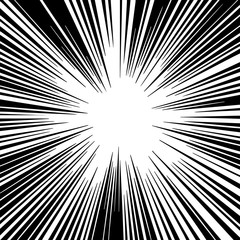 Fototapeta premium Comic speed lines background