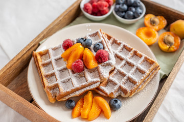 Waffeln mit Beeren 