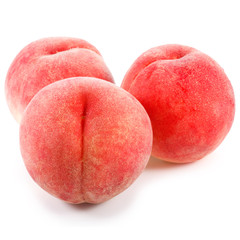 Japan Peaches isolated on white background 3 sq