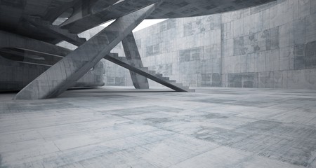 Empty dark abstract concrete smooth interior . Architectural background. 3D illustration and rendering