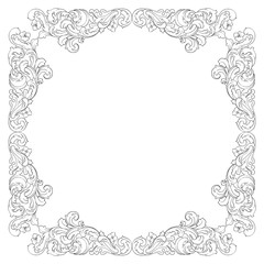 Retro baroque decorations element