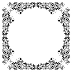 Retro baroque decorations element