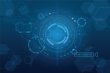 Sci fi futuristic user interface, HUD, Technology abstract background , Vector illustration.