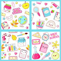 Collection retro vector seamless patterns