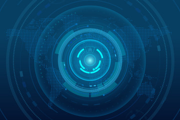 Sci fi futuristic user interface, HUD, Technology abstract background , Vector illustration.