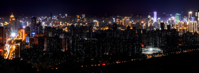 Fototapeta na wymiar Panorama city night 
