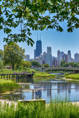 Naklejka premium Miasto Chicago w USA