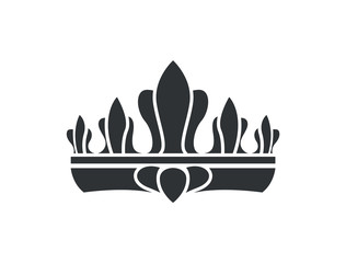 Crown Silhouette Idea Closeup Vector Illustration