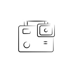 camcorder outine logo style icon. Element of photo icon for mobile concept and web apps. Outline camcorder icon can be used for web and mobile