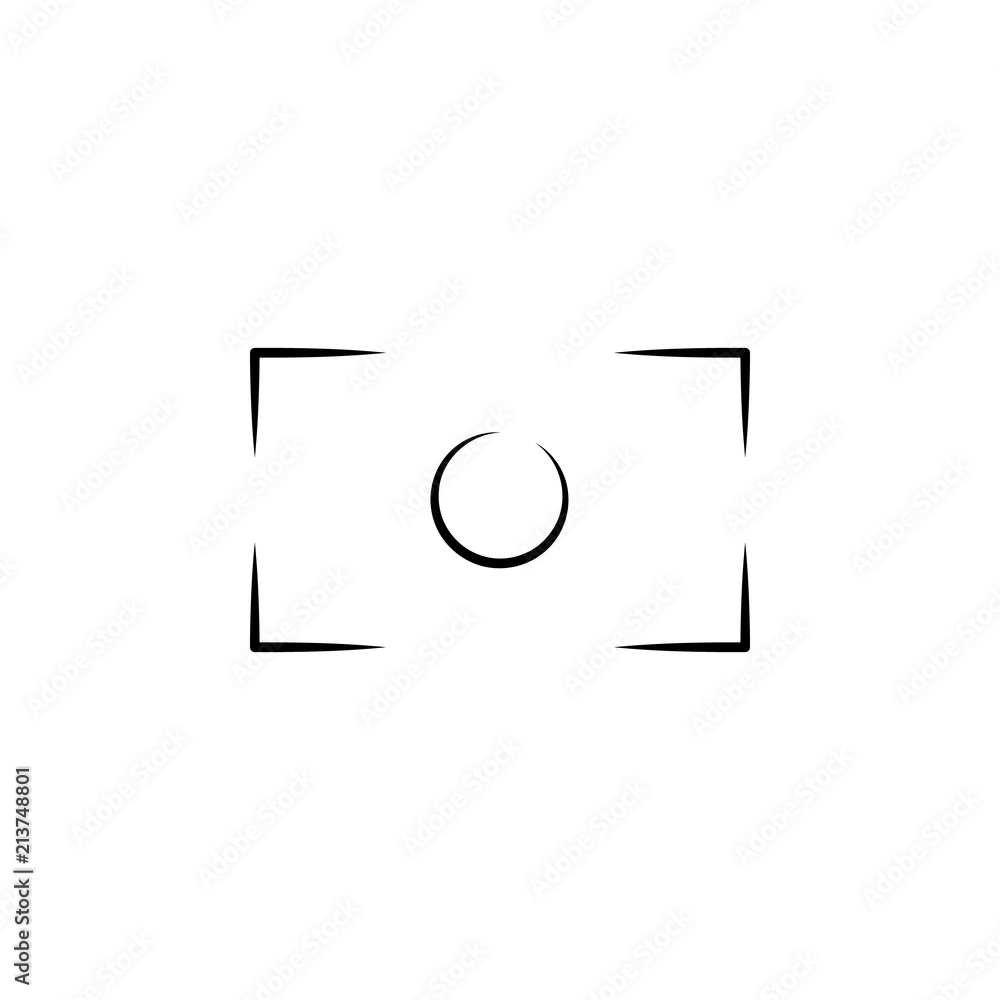 Poster photo fraime outine logo style icon. element of photo icon for mobile concept and web apps. outline 