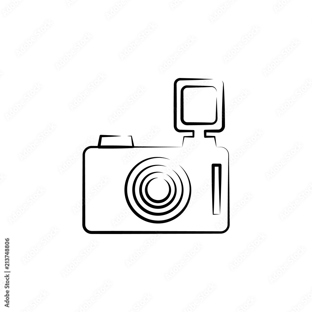 Poster camera outine logo style icon. element of photo icon for mobile concept and web apps. outline camera