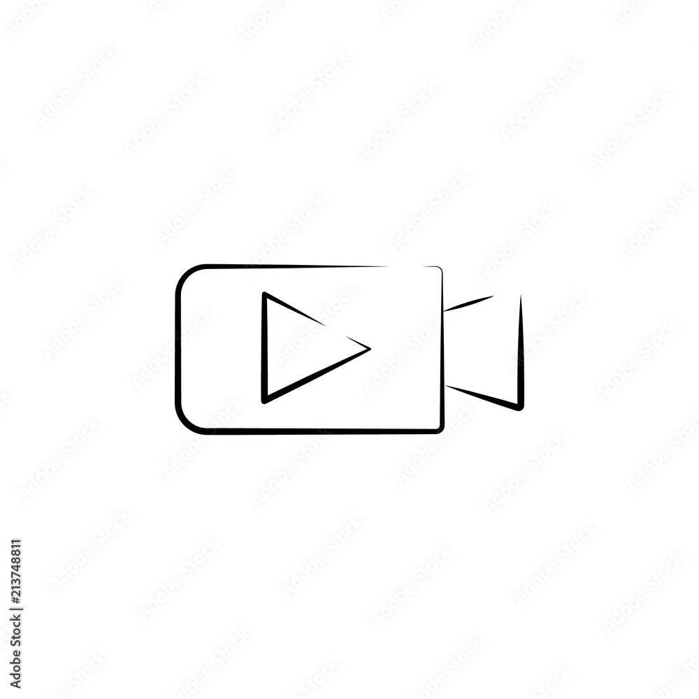 Poster camcorder outine logo style icon. element of photo icon for mobile concept and web apps. outline cam